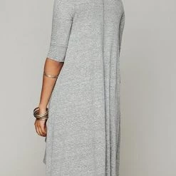 Levency New In Button High Low T Shirt Dress