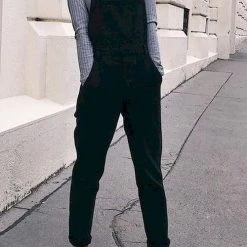 Levency New In Solid Pockets Denim Overall