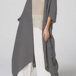 Levency New In Flowly Belted Trench Kimono