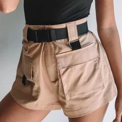 Levency New In Pockets Cargo Shorts With Belt