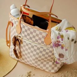 Levency Check Tote Handbag With Clutch Wallet New In