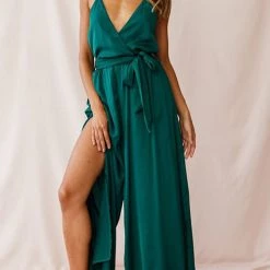 Levency New In Slit Belted Slip Jumpsuits 21 Levency New In Slit Belted Slip Jumpsuits