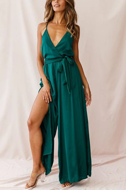 Levency New In Slit Belted Slip Jumpsuits 10 Levency New In Slit Belted Slip Jumpsuits