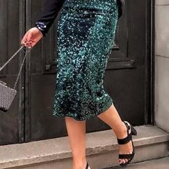 Levency New In Sequin Pencil Skirt