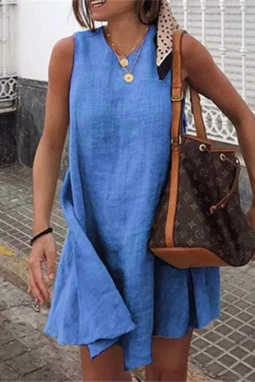 Levency Flowly O Neck Sleeveless Mini Dress 5 Levency Flowly O Neck Sleeveless Mini Dress