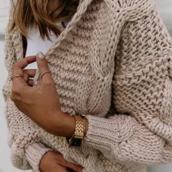 Levency Knit Loose Hoodie Cardigan 34 Levency Knit Loose Hoodie Cardigan