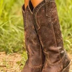 Levency Knee Hight Chunky Heels Boots