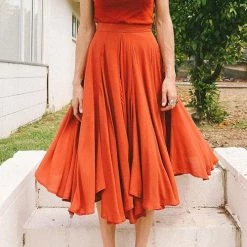 Levency High Waist Pockets Bow Tie Skirts