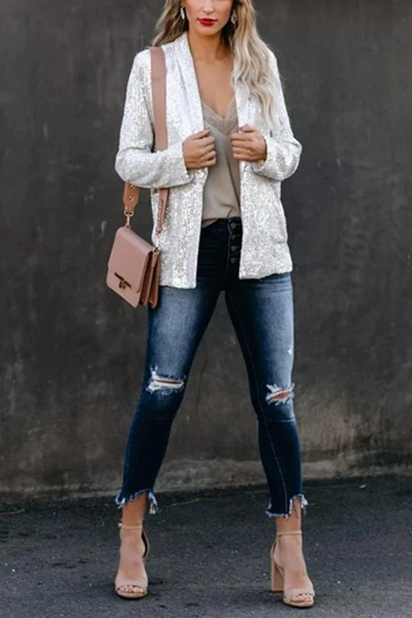 Levency New In Break The Bank Sequin Blazer 29 Levency New In Break The Bank Sequin Blazer