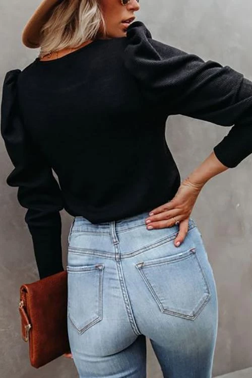 Levency New In Balloon Sleeve Knit Jumper 9 Levency New In Balloon Sleeve Knit Jumper