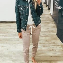 Levency Brushed Drawstring Pockets Pants