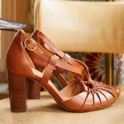 Levency Multi Cross Strap Chunky High Heel Sandals