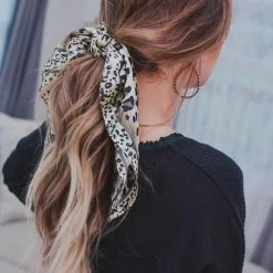Levency Leopard Head Print Scrunchie New In
