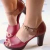 Levency Ankle Strap Chunky Heel Sandals