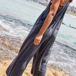 Levency Adjustable Straps Pockets Wide Leg Jumpsuits New In