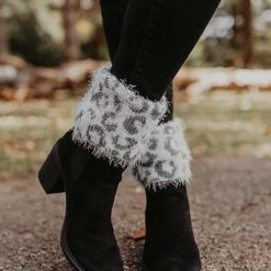 Levency Silky Leopard Print Boot Cuffs