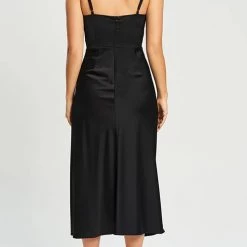 Levency New In Date Night Satin Midi Dress