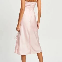 Levency New In Date Night Satin Midi Dress