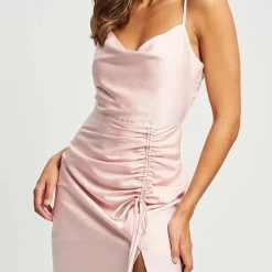 Levency New In Date Night Satin Midi Dress
