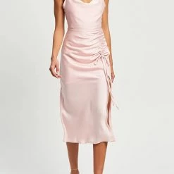 Levency New In Date Night Satin Midi Dress