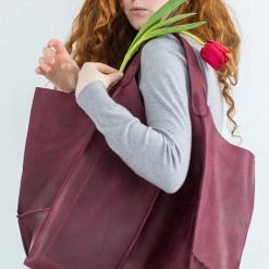 Levency Oversized Leather Tote Bag New In