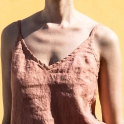 Levency New In Solid Linen Tank Top