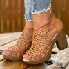 Levency Boho Hollow Chunky Heel Sandals New In