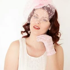 Levency New In Dot Veil Feather Fascinator