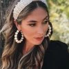 Levency Velvet Knot Pearl Headband New In