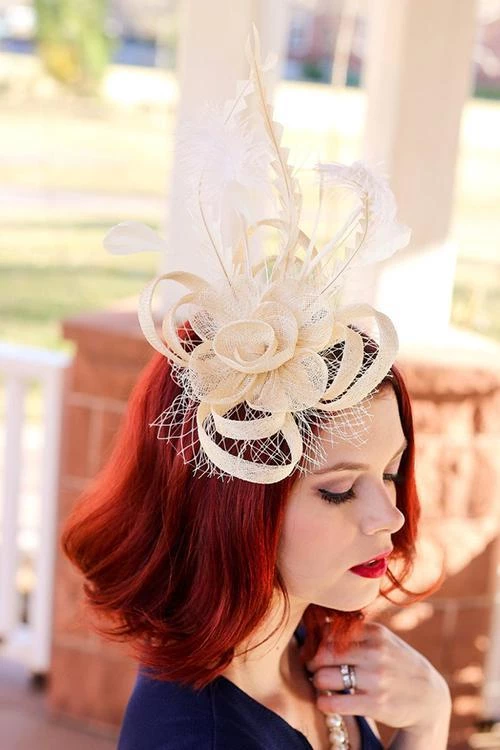 Levency Feather Mesh Fascinator New In 4 Levency Feather Mesh Fascinator New In
