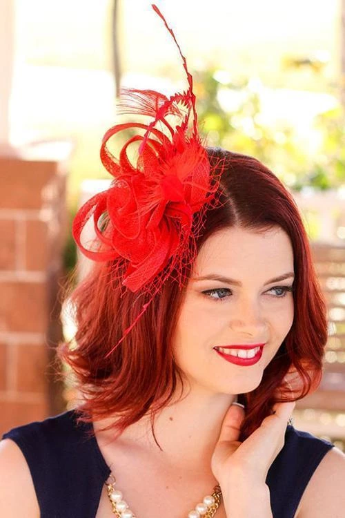 Levency Feather Mesh Fascinator New In 3 Levency Feather Mesh Fascinator New In