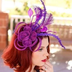 Levency Feather Mesh Fascinator New In