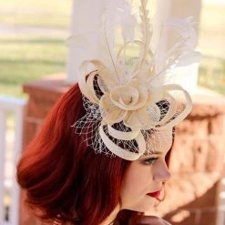 Levency Feather Mesh Fascinator New In 19 Levency Feather Mesh Fascinator New In