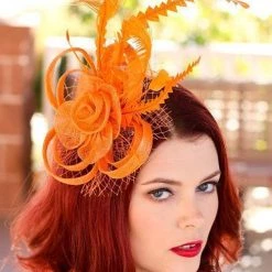 Levency Feather Mesh Fascinator New In