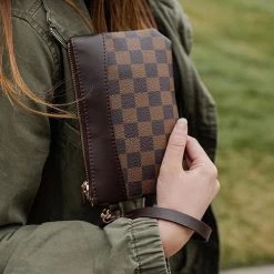 Levency Check Tote Handbag With Clutch Wallet New In