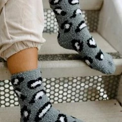 Levency New In Leopard Pattern Coral Fleece Socks 12 Levency New In Leopard Pattern Coral Fleece Socks