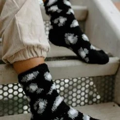 Levency New In Leopard Pattern Coral Fleece Socks 14 Levency New In Leopard Pattern Coral Fleece Socks