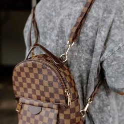 Levency Luxe Checkered Mini Backpack