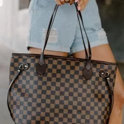 Levency Check Tote Handbag With Clutch Wallet New In