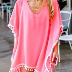 Levency Pom Poms Tassels Cover Up