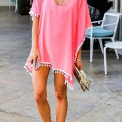 Levency Pom Poms Tassels Cover Up