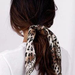 Levency Leopard Head Print Scrunchie New In