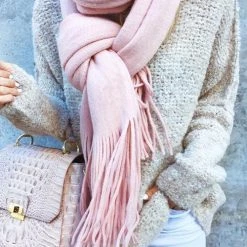 Levency New In Brushed Long Fringed Scarf