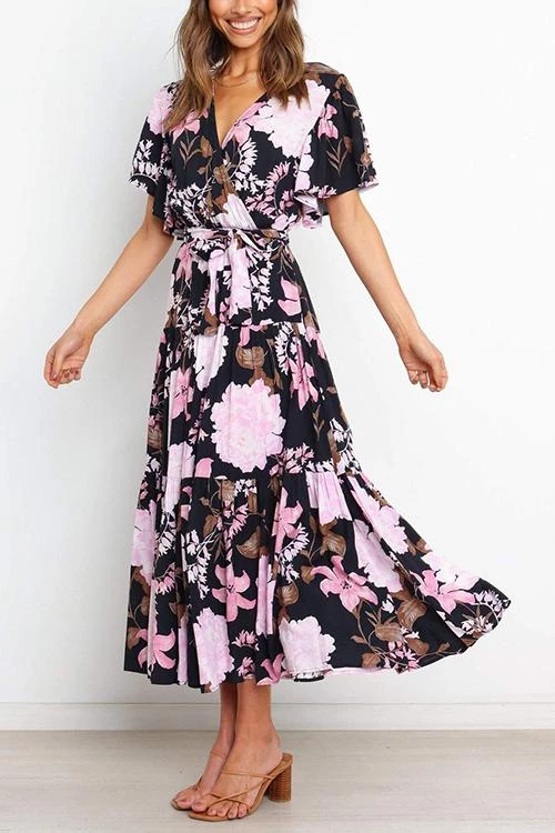 Levency New In Print Ruffles Wrap Maxi Dress 15 Levency New In Print Ruffles Wrap Maxi Dress