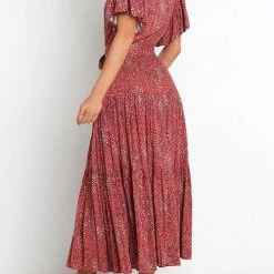 Levency New In Print Ruffles Wrap Maxi Dress 33 Levency New In Print Ruffles Wrap Maxi Dress