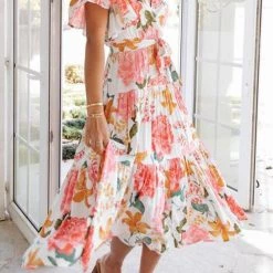 Levency New In Print Ruffles Wrap Maxi Dress 21 Levency New In Print Ruffles Wrap Maxi Dress