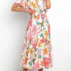 Levency New In Print Ruffles Wrap Maxi Dress 24 Levency New In Print Ruffles Wrap Maxi Dress