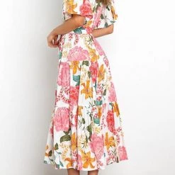 Levency New In Print Ruffles Wrap Maxi Dress 26 Levency New In Print Ruffles Wrap Maxi Dress