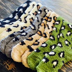 Levency New In Leopard Pattern Coral Fleece Socks 19 Levency New In Leopard Pattern Coral Fleece Socks