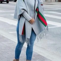 Levency Stripe Bat Sleeve Tassel Cardigan New In 33 Levency Stripe Bat Sleeve Tassel Cardigan New In